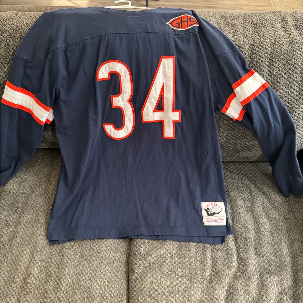 Mitchell & Ness Navy Blue Jersey with Red and White Accents